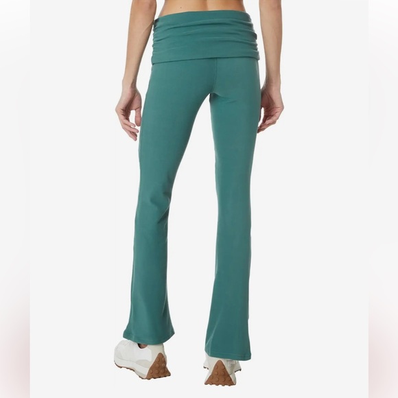 NWT Free People Movement ACED IT Teal Bootcut foldover waist Yoga Pants Sz L - Picture 2 of 8